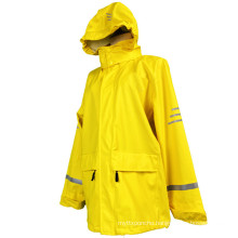 Good-Looking Adults Girls Fashion Waterproof Durable Rain Jacket Reflective Strip Polyester Raincoat